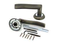 Ручка дверная Фабрика замков FZ 02 AB Античная бронза