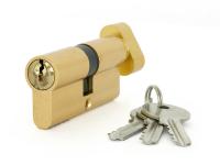 Механизм цилиндровый под ключ-завертка Фабрика замков E AL 70 T01 PB, Золото, 3 ключей